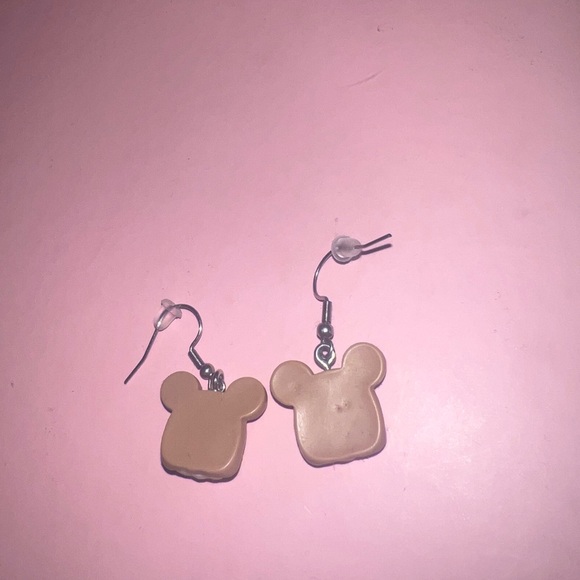 Handmade Clown bear earrings - Picture 5 of 5